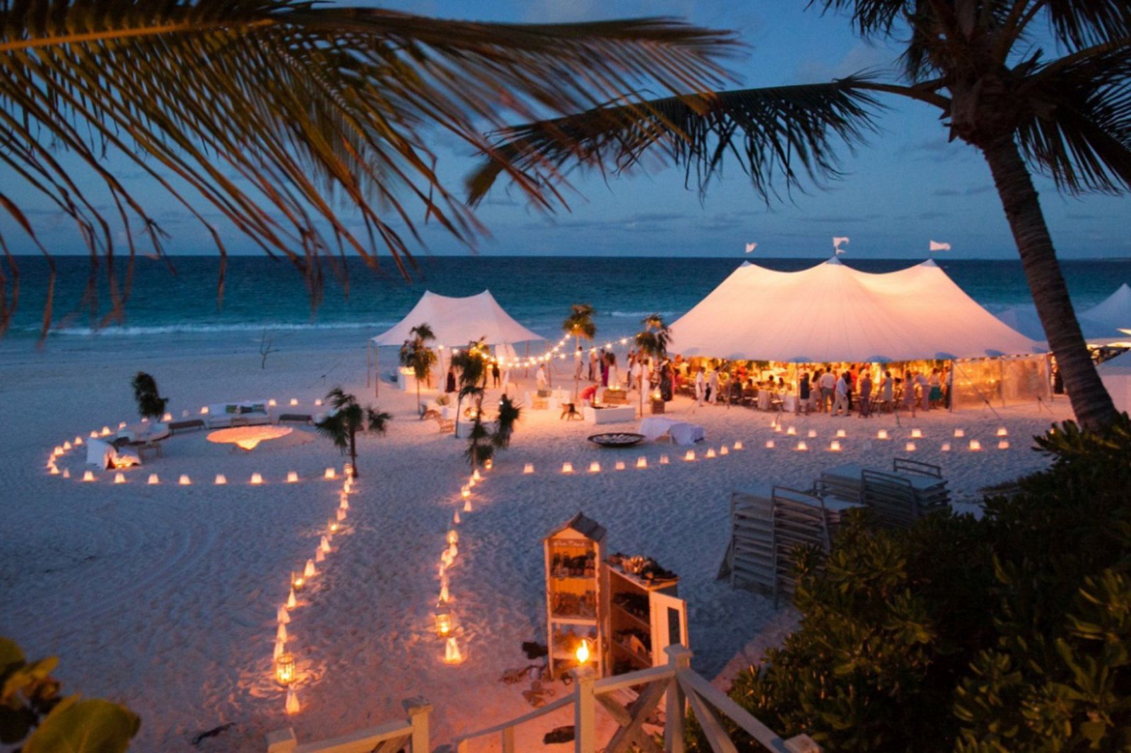 Evening beach wedding hotsell